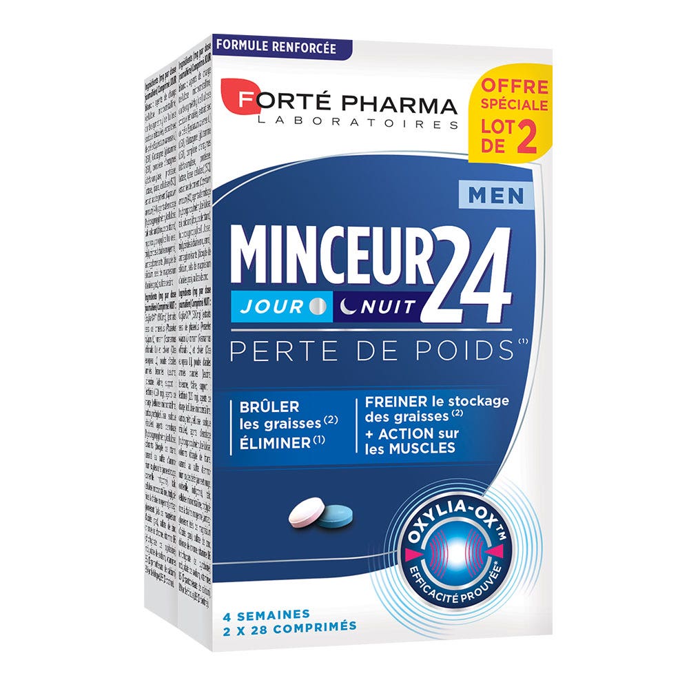 Fort Pharma Minceur 24 24 Day Night Weight Loss For Men 2 X 28